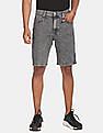 Calvin Klein Men Grey Side Tape Slim Fit Denim Shorts