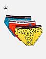 USPA Innerwear Mid Rise Cotton Spandex IKBB Briefs - Pack Of 3