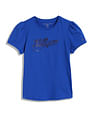 Tommy Hilfiger Kids Girls Brand Script Cotton T-Shirt