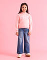 U.S. Polo Assn. Kids Girls Brand Printed Regular Fit Sweatshirt