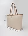 Tommy Hilfiger Logo Beige Pvc Tote Bag