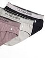 U.S. Polo Assn. Solid Low Rise OEB15 Briefs - Pack Of 3