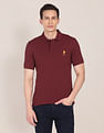 U.S. Polo Assn. Ribbed Collar Solid Polo Shirt