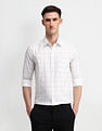 Arrow Windowpane Checks Manhattan Slim Fit Shirt