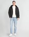 Arrow Sports Solid Hooded Puffer Jacket