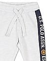 U.S. Polo Assn. Kids Boys Grey Mid Rise Solid Track Pants