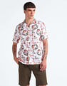 Flying Machine Giza Cotton Abstract Print Shirt