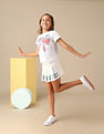 U.S. Polo Assn. Kids Girls Bow Print Relaxed Fit T-Shirt