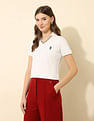 U.S. Polo Assn. Women Regular Fit Solid Polo Shirt