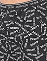 Calvin Klein Underwear Men Black Mid Rise Brand Print Cotton Boxers