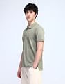 Flying Machine Textured Cotton Polo Shirt