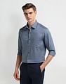 Arrow Manhattan Slim Self-design Dobby Shirt