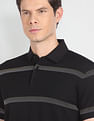 Arrow Mercerised Cotton Horizontal Stripe Polo Shirt