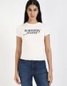Tommy Hilfiger Womens White Logo T-Shirt