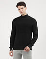 Calvin Klein Jeans Mixed Stitch High Neck Sweater