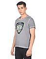 U.S. Polo Assn. Denim Co. Men Grey Cotton Faded Graphic Print T-Shirt