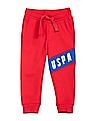 U.S. Polo Assn. Kids Drawstring Waist Brand Print Track Pants