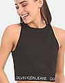 Calvin Klein Women Black Solid Crop Tank Top