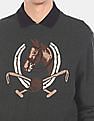 U.S. Polo Assn. Denim Co. Elbow Patch Brand Pattern Lambswool Sweater