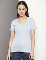 Tommy Hilfiger Cotton V-Neck Solid T-Shirt