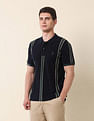 U.S. Polo Assn. Vertical Striped Gold Cup Polo Shirt