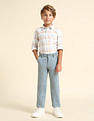 U.S. Polo Assn. Kids Boys Slim Fit Solid Trousers