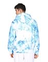 Calvin Klein Jeans Men White And Blue Tie Dye Logo Print Hoodie