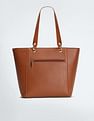 U.S. Polo Assn. Women Metallic Monogram Solid Tote Bag