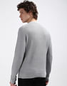 Calvin Klein Crew Neck Patterned Knit Sweater