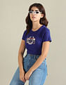 U.S. Polo Assn. Women Brand Print Cotton Slub T-Shirt