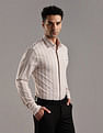 Tommy Hilfiger Striped Regular Fit Plain Woven Shirt
