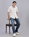 Tommy Hilfiger Striped Regular Fit Plain Woven Shirt