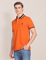 U.S. Polo Assn. Striped Collar Slim Fit Polo Shirt