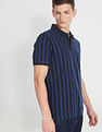 Arrow Sports Vertical Stripe Pique Polo Shirt