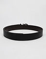 Calvin Klein Solid Black Leather Reversible Belts