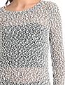 Aeropostale Popcorn Metallic Sheer Top