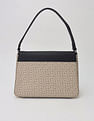 Tommy Hilfiger Logo Beige Pvc Hand Bag