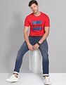 AD by Arvind Crew Neck Graphic Print T-Shirt