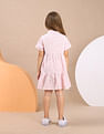 U.S. Polo Assn. Kids Girls Vertical Stripe Cotton Dress