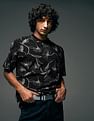 Flying Machine Floral Printed Relaxed Fit T-Shirt