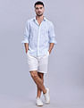 Tommy Hilfiger Striped Regular Fit Plain Woven Shirt