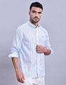 Tommy Hilfiger Striped Regular Fit Plain Woven Shirt