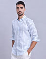 Tommy Hilfiger Striped Regular Fit Plain Woven Shirt