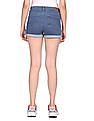 Aeropostale Women Blue High Rise Denim Shorts