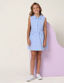 U.S. Polo Assn. Kids Girls Vertical Striped Fit And Flare Dress