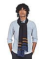 U.S. Polo Assn. Contrast Stripe Tassel Hem Muffler