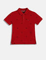 Tommy Hilfiger Kids Boys Printed Regular-Fit Cotton Polo T-Shirt