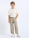 U.S. Polo Assn. Kids Boys Solid Relaxed Fit Trousers