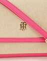 Tommy Hilfiger Solid Pink Polyester Sling Bags
