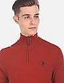 U.S. Polo Assn. High Neck Half Zip Sweater